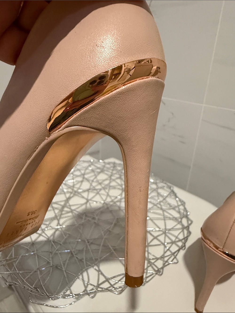Ted Baker Kawwa Leather Heels in Rose Size 6.5 - Picture 11 of 14